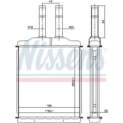 Слика на Ладник за парно NISSENS 76505 за CHEVROLET EPICA Sedan KL1 2.0 - 133 коњи бензин