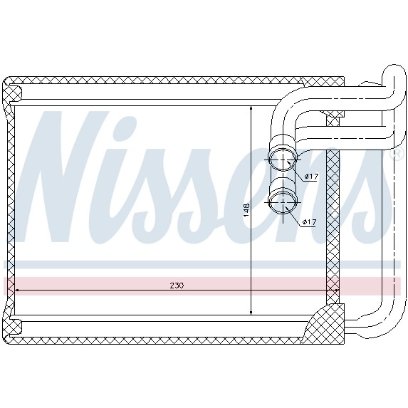 Слика на Ладник за парно NISSENS 77622 за Hyundai Grandeur (HG) 2.7 - 192 коњи бензин