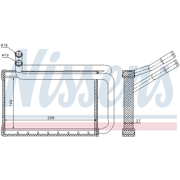 Слика на Ладник за парно NISSENS 77636 за Hyundai H-1 Cargo 2.4 - 174 коњи бензин