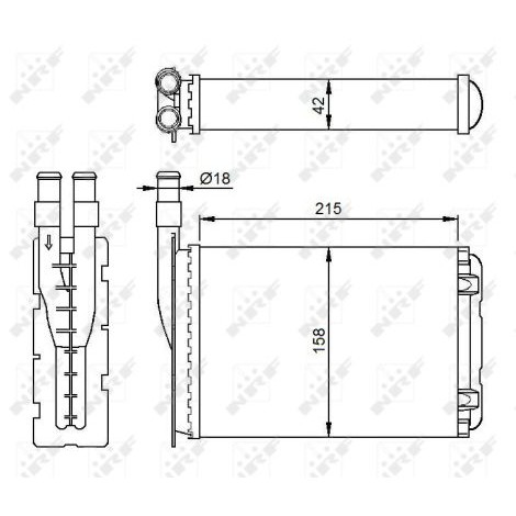 Слика на Ладник за парно NRF 507339 за Renault Express Box 1.4 - 80 коњи бензин