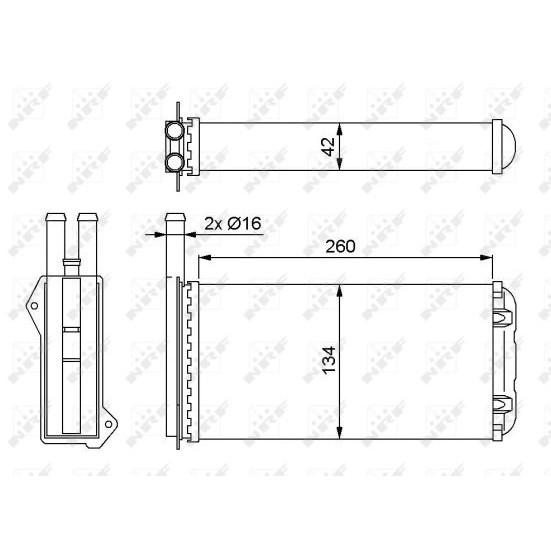 Слика на Ладник за парно NRF 52220 за Ford Escort \'91 Courrier (AVL) 1.4 - 71 коњи бензин