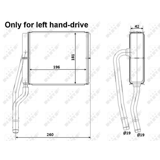 Слика на Ладник за парно NRF 53206 за Ford Focus (daw,dbw) 1.4 16V - 75 коњи бензин