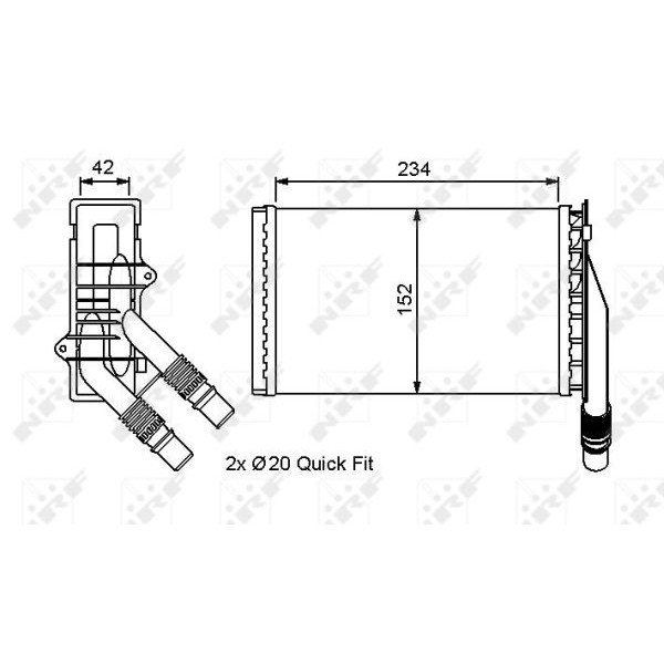 Слика на Ладник за парно NRF 53554 за Renault Kangoo Express (FC0-1) D 65 1.9 (FC0E, FC02, FC0J, FC0N) - 64 коњи дизел