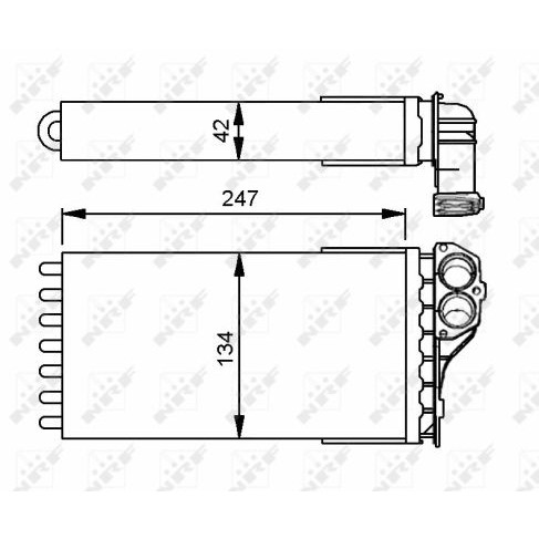 Слика на Ладник за парно NRF 53557 за Peugeot 307 Estate (3E) 1.4 - 75 коњи бензин