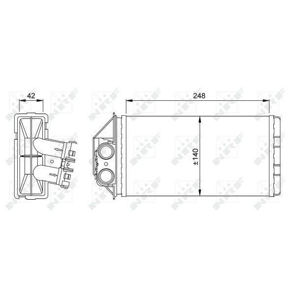 Слика на Ладник за парно NRF 53561 за Peugeot 307 Estate (3E) 2.0 HDi 135 - 136 коњи дизел