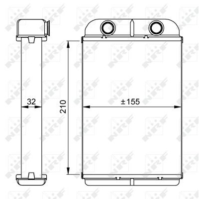 Слика на Ладник за парно NRF 53611 за Fiat Ritmo 3 198 1.4 - 90 коњи бензин