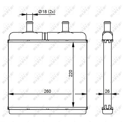 Слика на Ладник за парно NRF 54214 за камион Iveco Daily 2 Bus Box 50 C 13 - 125 коњи дизел