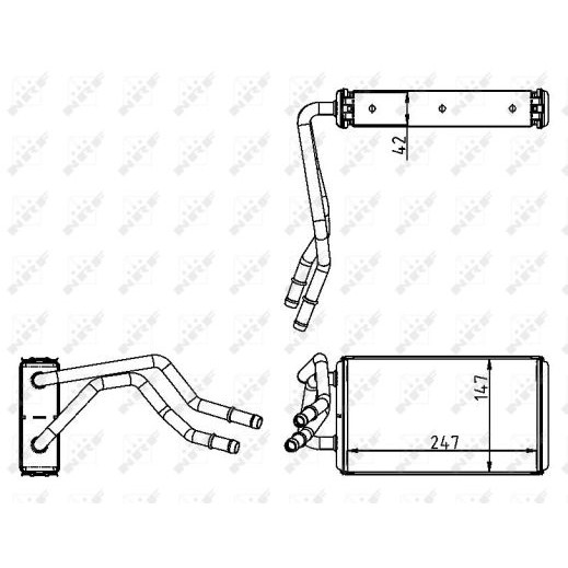 Слика на Ладник за парно NRF 54227 за Ford Transit Platform 2.2 TDCi - 100 коњи дизел