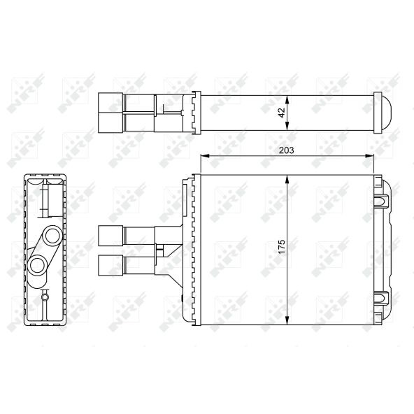 Слика на Ладник за парно NRF 54242 за Opel Vectra B Estate 1.8 i 16V - 116 коњи бензин