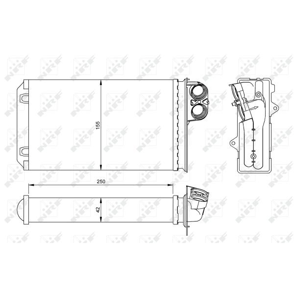 Слика на Ладник за парно NRF 54250 за Peugeot 406 Saloon 1.8 - 90 коњи бензин