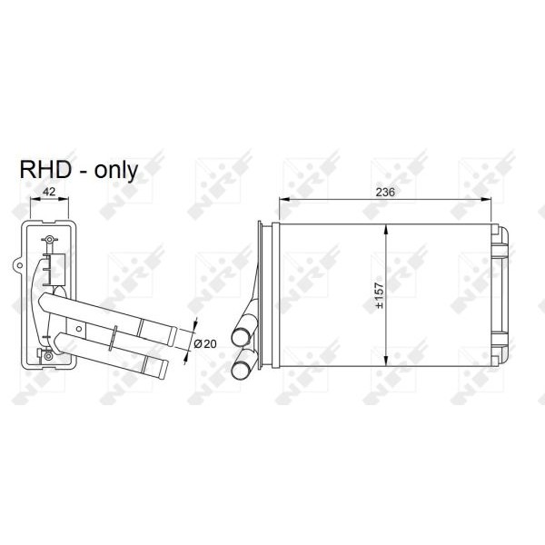 Слика на Ладник за парно NRF 54302 за Skoda Superb Sedan (3U4) 2.0 - 115 коњи бензин