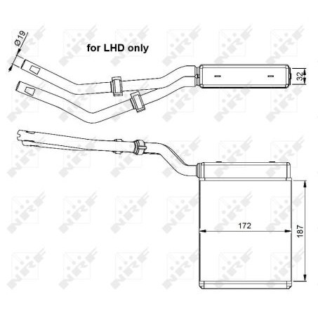 Слика на Ладник за парно NRF 54303 за Ford Focus 2 (da) 1.4 - 80 коњи бензин