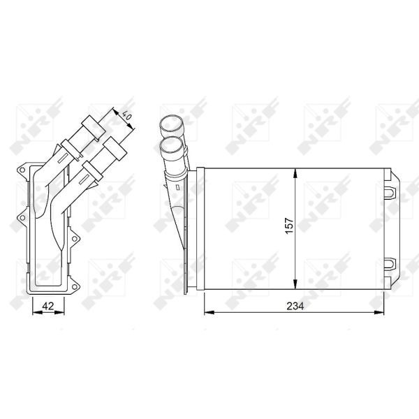 Слика на Ладник за парно NRF 54308 за Citroen Xantia Estate X1 1.8 i 16V - 110 коњи бензин