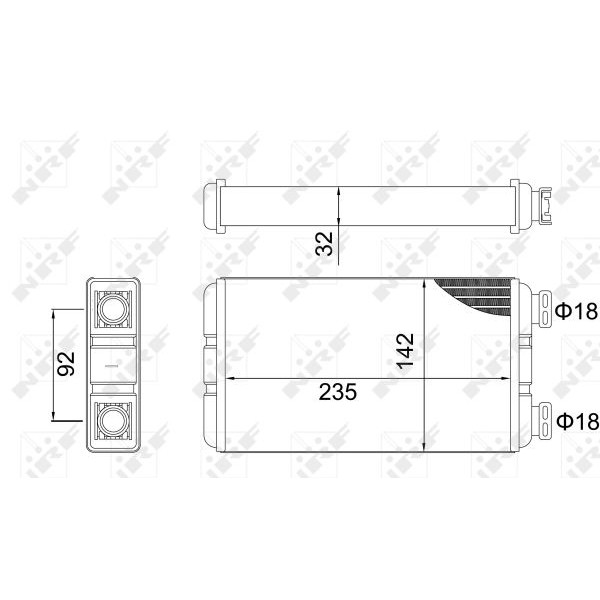 Слика на Ладник за парно NRF 54312 за Renault Master 2 Bus (JD,ND) 2.5 dCi 120 - 115 коњи дизел