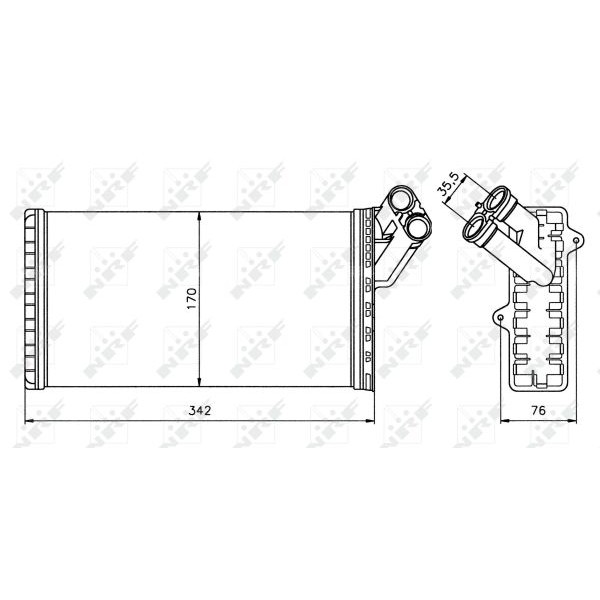 Слика на Ладник за парно NRF 58066 за Citroen Jumpy BOX BS,BT,BY,BZ 1.9 D 70 - 69 коњи дизел