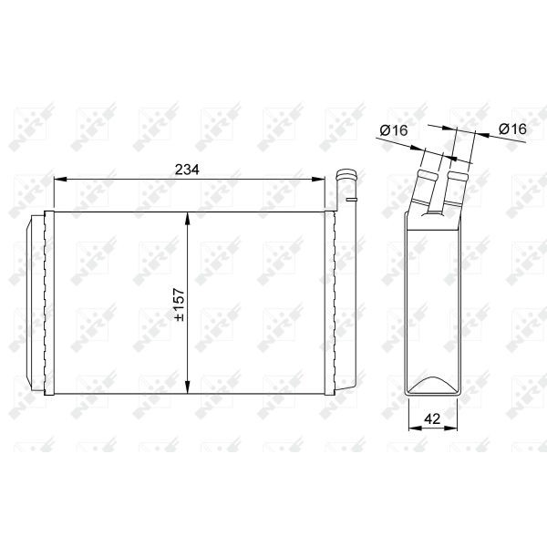 Слика на Ладник за парно NRF 58614 за VW Caddy Pickup (14) 1.6 D - 69 коњи дизел