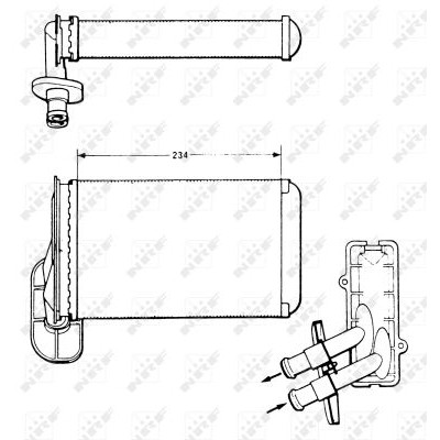 Слика на Ладник за парно NRF 58622 за VW Caddy 2 Box (9K9A) 1.7 SDI - 57 коњи дизел