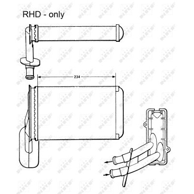 Слика на Ладник за парно NRF 58623 за Seat Ibiza 2 (6K) 1.4 i 16V - 101 коњи бензин