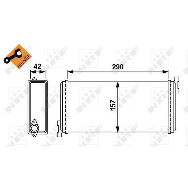 Слика на Ладник за парно NRF EASY FIT 54240 за Mercedes 190 (w201) E 2.0 (201.024) - 122 коњи бензин