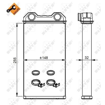 Слика на Ладник за парно NRF EASY FIT 54300 за Opel Vivaro Box (F7) 1.9 DTI - 101 коњи дизел