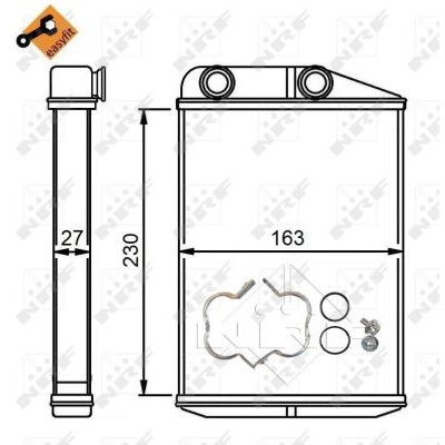 Слика на Ладник за парно NRF EASY FIT 54309 за Citroen Jumper BOX 2.2 HDi 110 - 110 коњи дизел