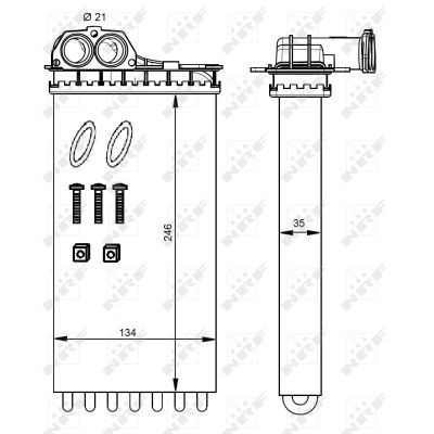 Слика на Ладник за парно NRF EASY FIT 54332 за Citroen Xsara Picasso N68 1.6 16V - 110 коњи бензин