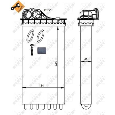 Слика на Ладник за парно NRF EASY FIT 54334 за Citroen Xsara Picasso N68 1.8 16V - 115 коњи бензин