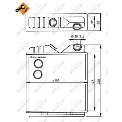 Слика на Ладник за парно NRF EASY FIT 58146 за Opel Astra F 1.7 D - 57 коњи дизел