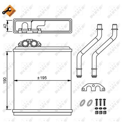 Слика на Ладник за парно NRF EASY FIT 58150 за Volvo 440K (445) 1.7 - 95 коњи бензин