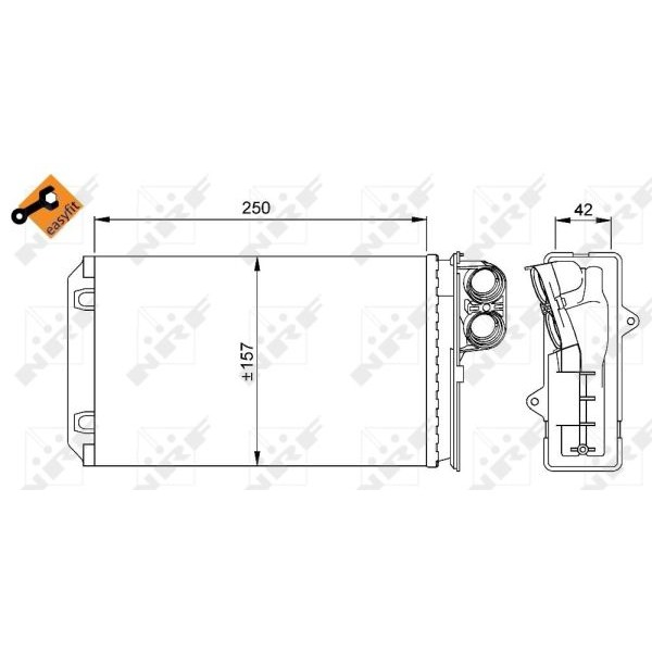 Слика на Ладник за парно NRF EASY FIT 58629 за Peugeot 406 Saloon 1.8 - 90 коњи бензин