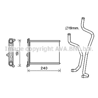 Слика на Ладник за парно PRASCO DN6417 за Nissan Cube (Z12) 1.5 dCi - 110 коњи дизел