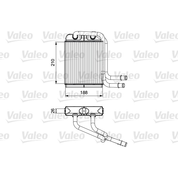 Слика на Ладник за парно VALEO 811524 за VW Transporter 6 Bus (SGB, SGG, SGJ) 2.0 TDI - 140 коњи дизел