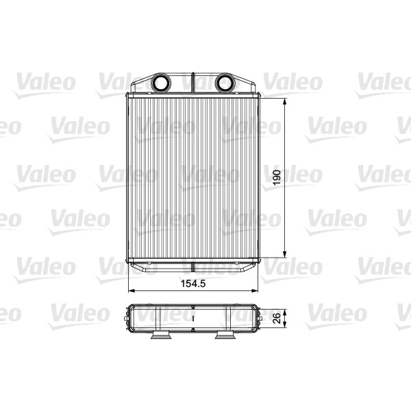 Слика на Ладник за парно VALEO 811553 за Dacia Dokker 1.6 LPG - 83 коњи Бензин/Автогаз (LPG)