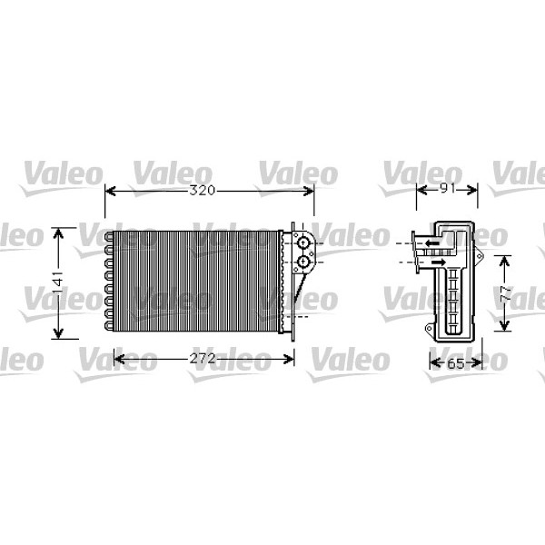 Слика на Ладник за парно VALEO 812221 за Peugeot 206 Saloon 1.6 16V - 109 коњи бензин