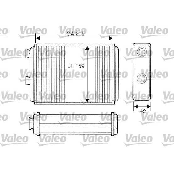 Слика на Ладник за парно VALEO 812280 за Fiat Doblo Cargo 223 1.2 16V - 80 коњи бензин