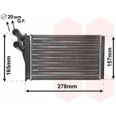 Слика на Ладник за парно VAN WEZEL 03006097 за Audi Quattro (85) 2.1 Turbo quattro - 162 коњи бензин