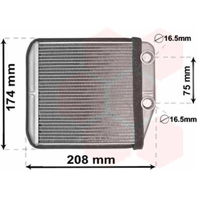 Слика на Ладник за парно VAN WEZEL 17006416 за Fiat Ducato BUS 250 130 Multijet 2,3 D - 131 коњи дизел