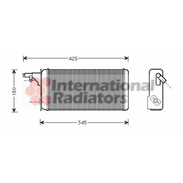 Слика на Ладник за парно VAN WEZEL 28006019 за камион Iveco Daily 1 Box 35-12 (13114131, 13114204, 13114211, 13114212, 13114217, 131 - 116 коњи дизел