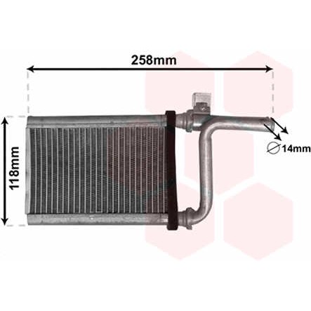 Слика на Ладник за парно VAN WEZEL 32006254 за Mitsubishi Montero 4 (V80,V90) DI-D (V88W, V98W) - 170 коњи дизел