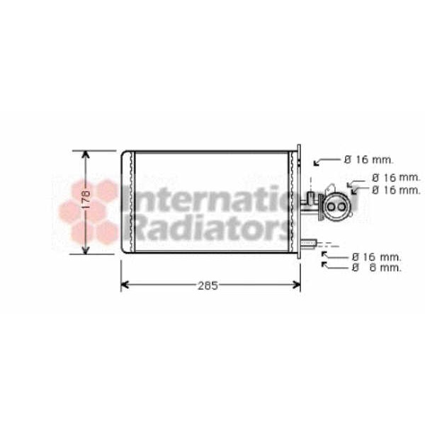 Слика на Ладник за парно VAN WEZEL 40006173 за Peugeot J5 Box (280L) 2.0 - 79 коњи бензин