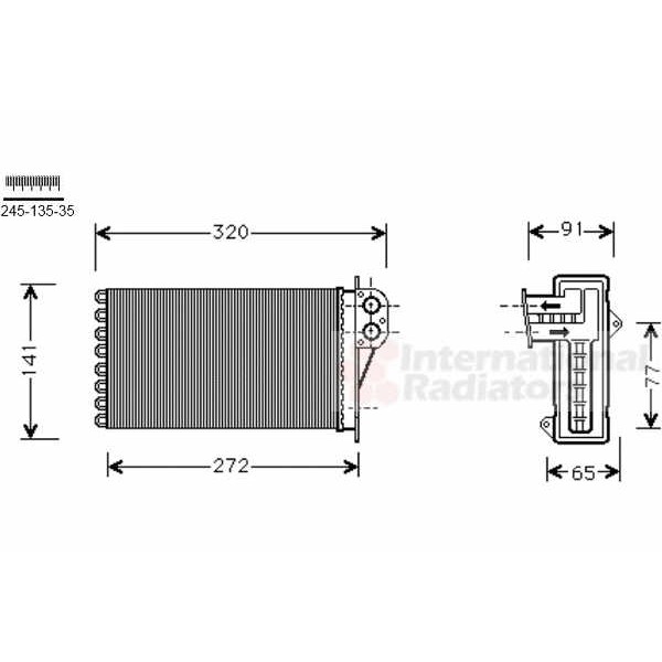 Слика на Ладник за парно VAN WEZEL 40006356 за Peugeot 206+ (T3E) 1.4 HDi eco 70 - 68 коњи дизел