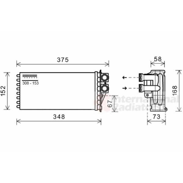 Слика на Ладник за парно VAN WEZEL 40006359 за Peugeot 5008 2.0 HDi - 136 коњи дизел