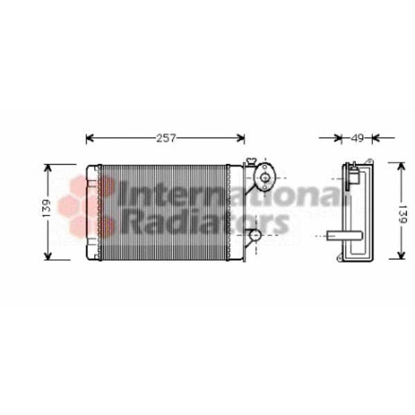 Слика на Ладник за парно VAN WEZEL 58006062 за VW Transporter T3 Box 2.1 i - 92 коњи бензин