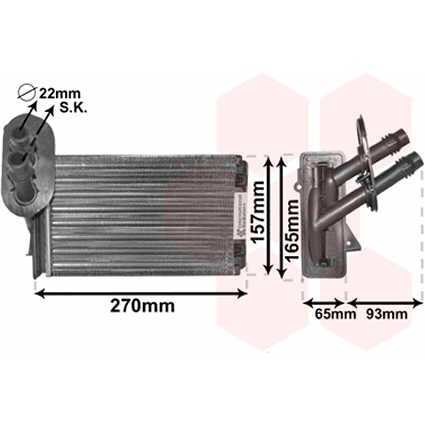 Слика на Ладник за парно VAN WEZEL 58006173 за VW Beetle (9C1,1C1) 1.6 - 102 коњи бензин