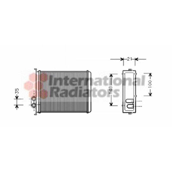 Слика на Ладник за парно VAN WEZEL 59006085 за Volvo S70 Saloon (P80) 2.5 Bifuel - 144 коњи Бензин/Метан (CNG)