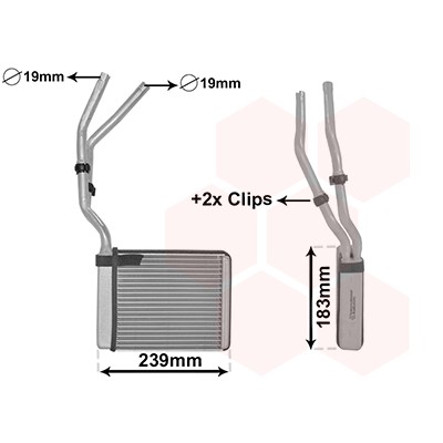 Слика на Ладник за парно VAN WEZEL IR PLUS 18006364 за Volvo C30 2.0 FlexFuel - 146 коњи Бензин/Етанол