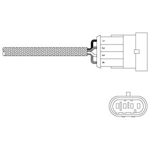 Слика на ламбда сонда DELPHI ES20302-12B1 за Fiat Brava 182 1.2 16V 80 - 82 коњи бензин