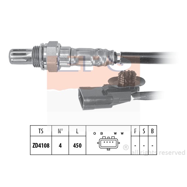 Слика на ламбда сонда EPS Made in Italy - OE Equivalent 1.998.095 за Dacia Logan Express FS 1.4 - 75 коњи бензин