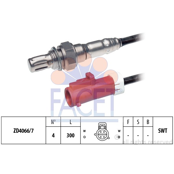 Слика на ламбда сонда FACET Made in Italy - OE Equivalent 10.7687 за Ford Fiesta VAN 2009 1.25 - 82 коњи бензин