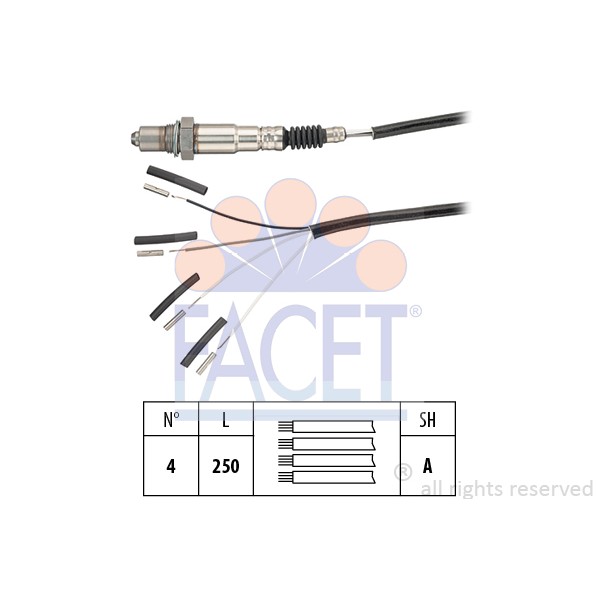 Слика на ламбда сонда FACET Made in Italy - OE Equivalent 10.8235 за Mercedes A-Class (w168) A 160 (168.033, 168.133) - 102 коњи бензин